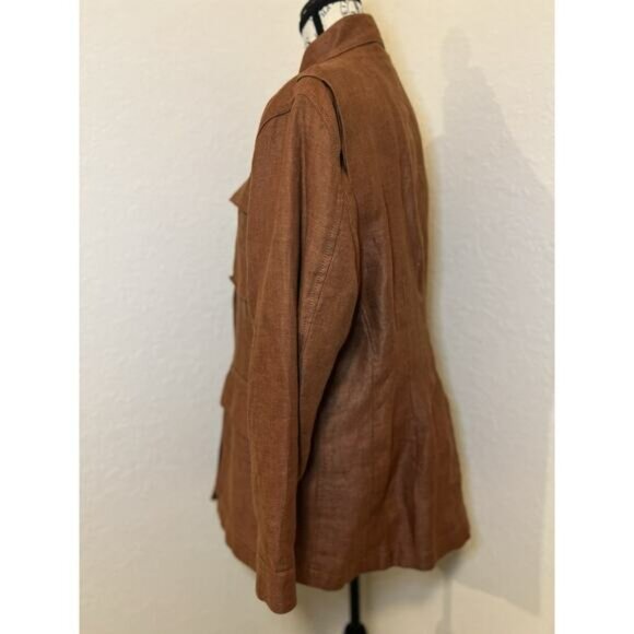 Banana Republic Women’s Arielle Linen Blend Jacket Size Large EUC - Picture 4 of 14
